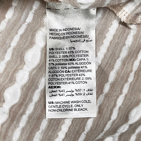 NWT Chicos Striped Cardigan Jacket Beige Sand Sz 3 XL 16 Open Front Textured - Picture 9 of 14